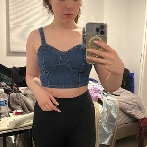 Denim Crop Top